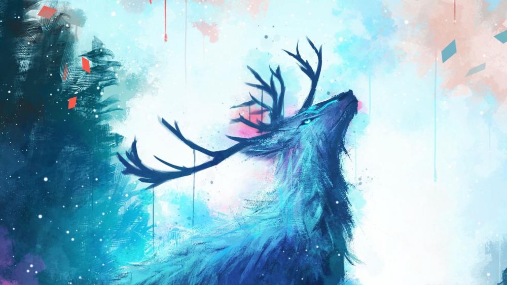 Blue Deer wallpaper