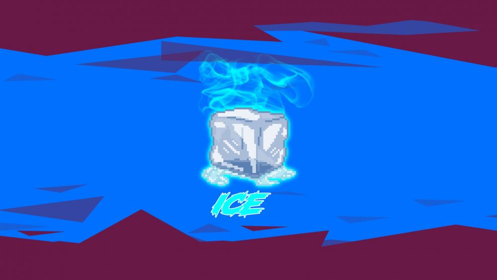 Icecube and smoke wallpaper