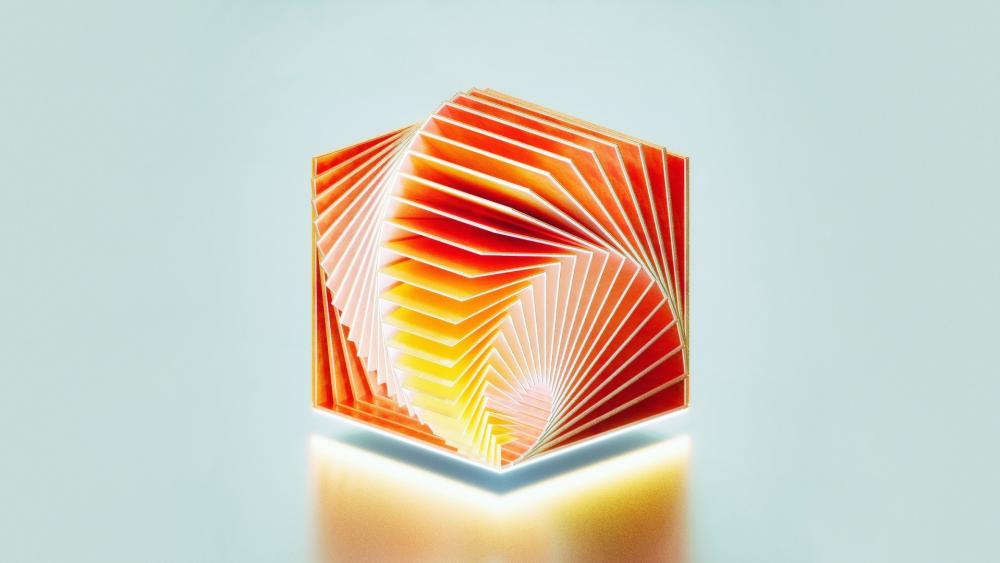 3D meditation cube wallpaper