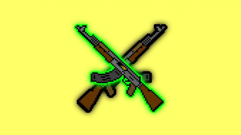 AK-47 yellow wallpaper