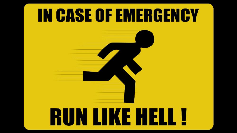 Emergency Humor - Run Like Hell wallpaper