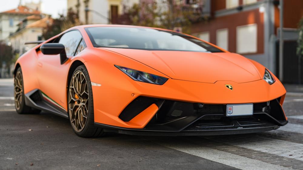 Sleek Orange Lamborghini Dream Machine wallpaper