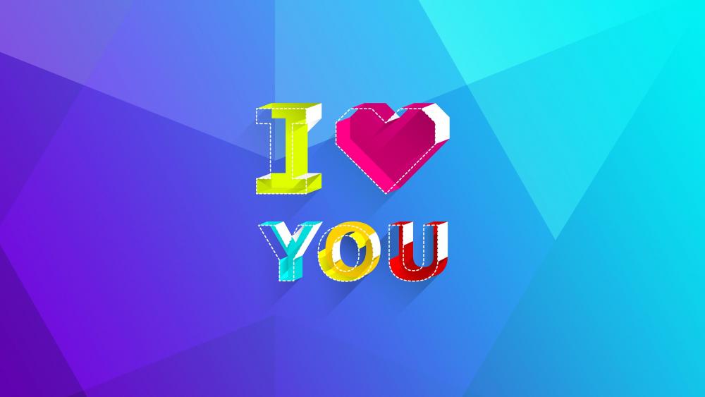 Abstract I love you wallpaper