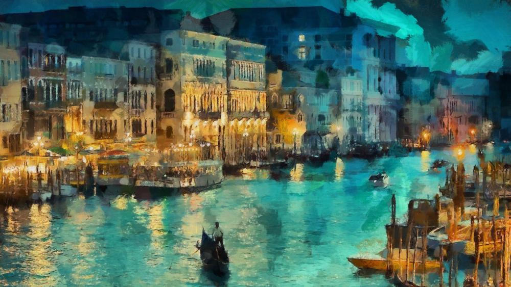 Grand Canal painting art wallpaper