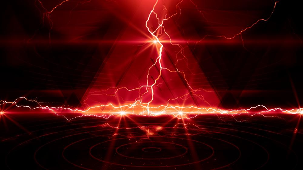 Thundering Red Energy Surge wallpaper