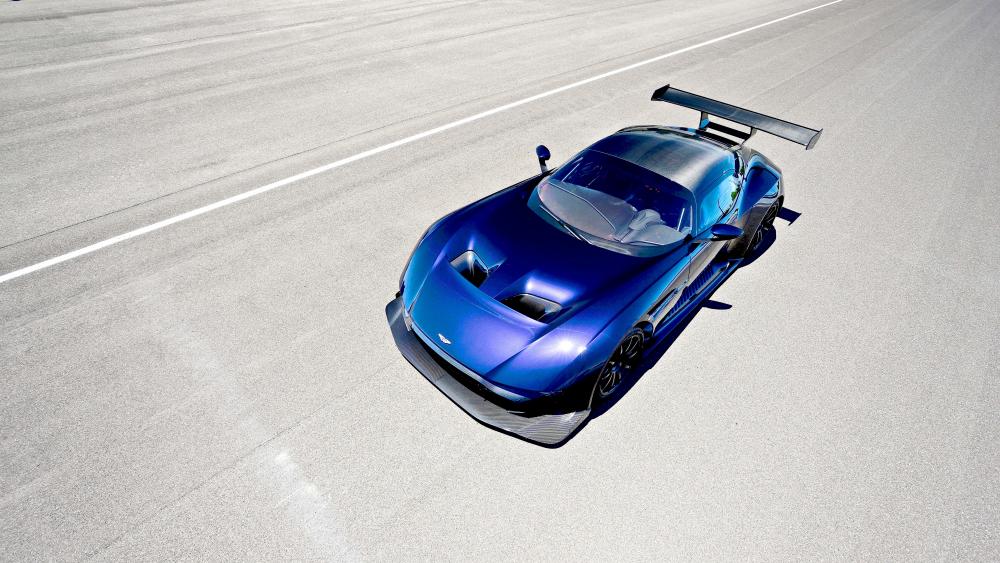 Blue Aston Martin Vulcan wallpaper
