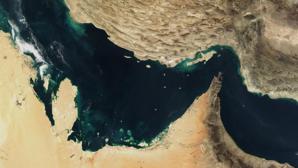 Satellite image of the Persian Gulf wallpaper