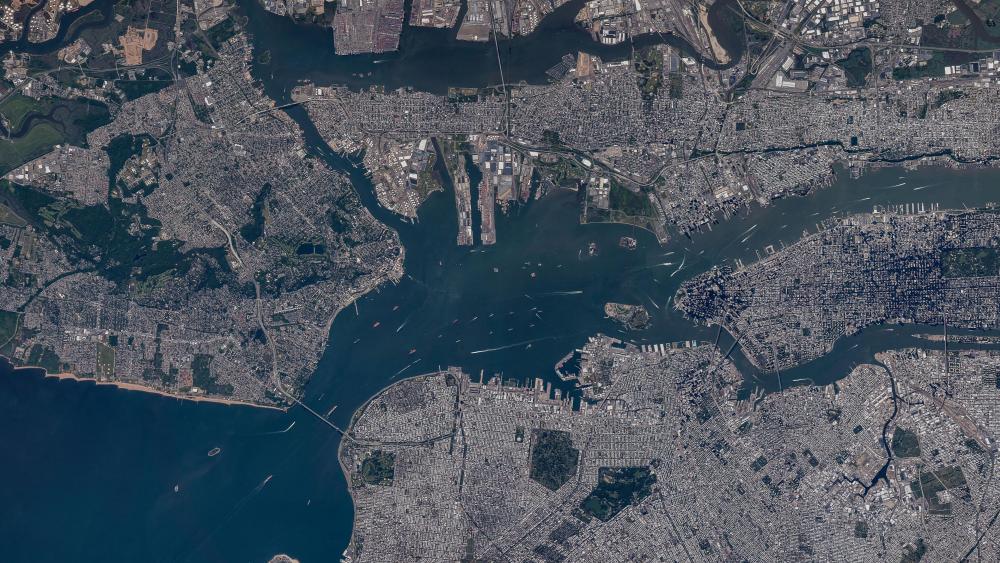 New York City Satellite Imagery wallpaper