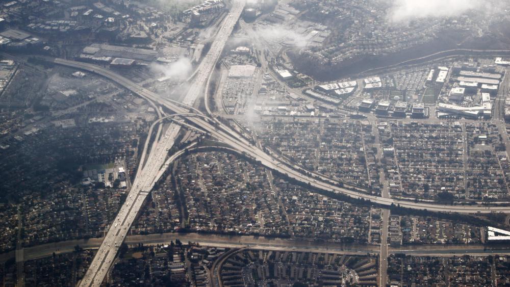 Aerial View of an Interchange in LA wallpaper