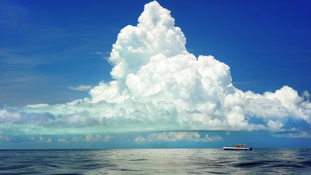 Clouds above the sea wallpaper