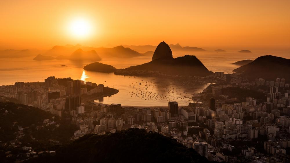 Sunrise in Rio de Janeiro wallpaper