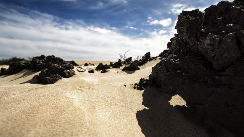Desert Serenity Under a Vast Sky wallpaper