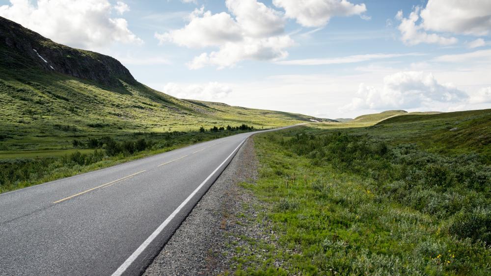 Endless Serenity of Open Roads in Nature wallpaper