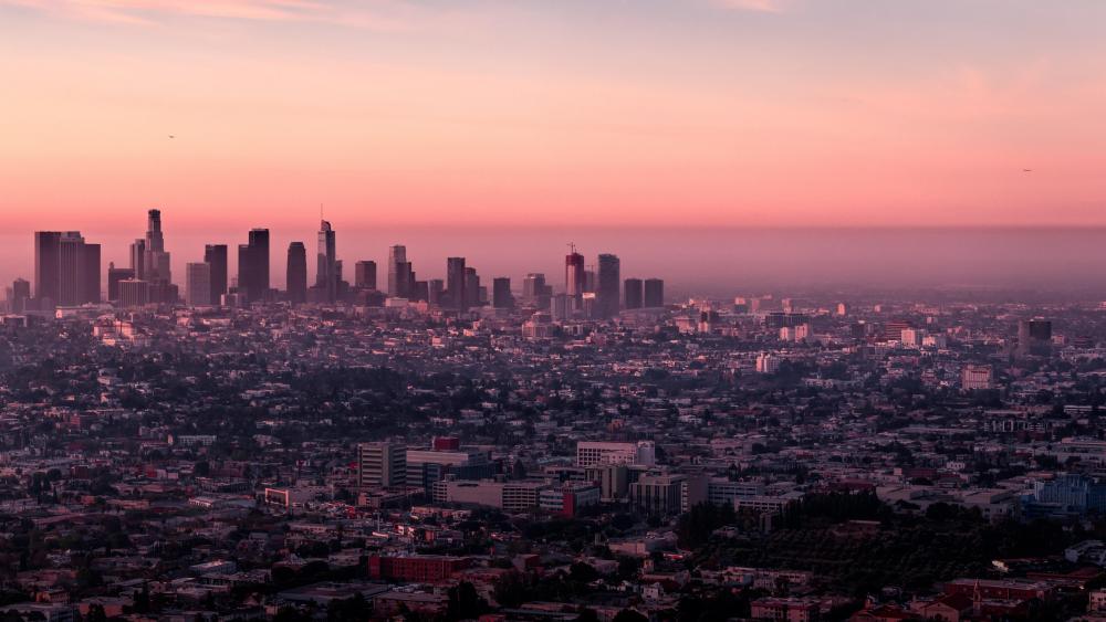 Los Angeles Evening Cityscape wallpaper
