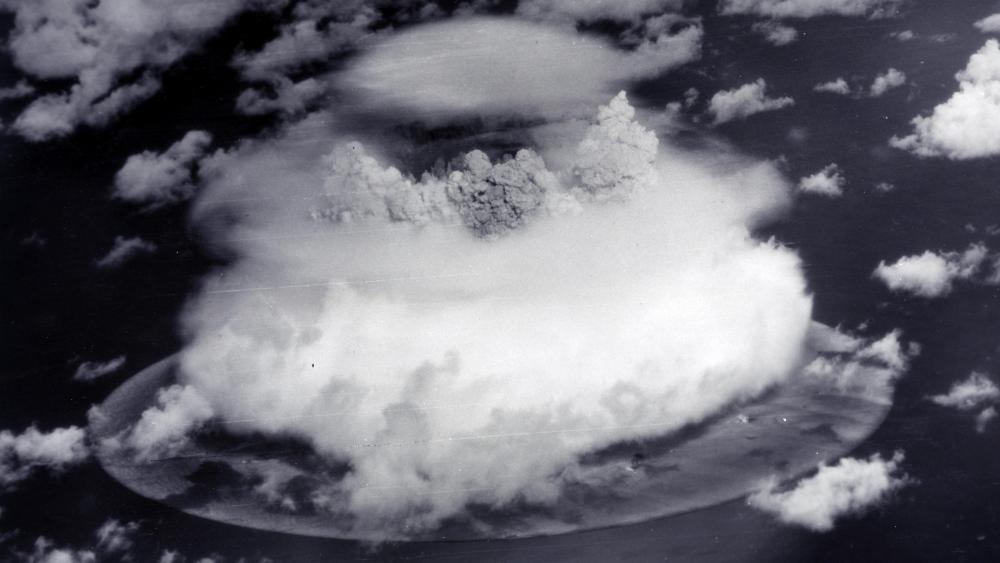 Aerial View of the Baker Test During Operation Crossroads wallpaper