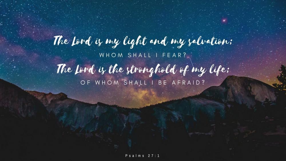 Inspirational Psalm Against Fearful Nights wallpaper