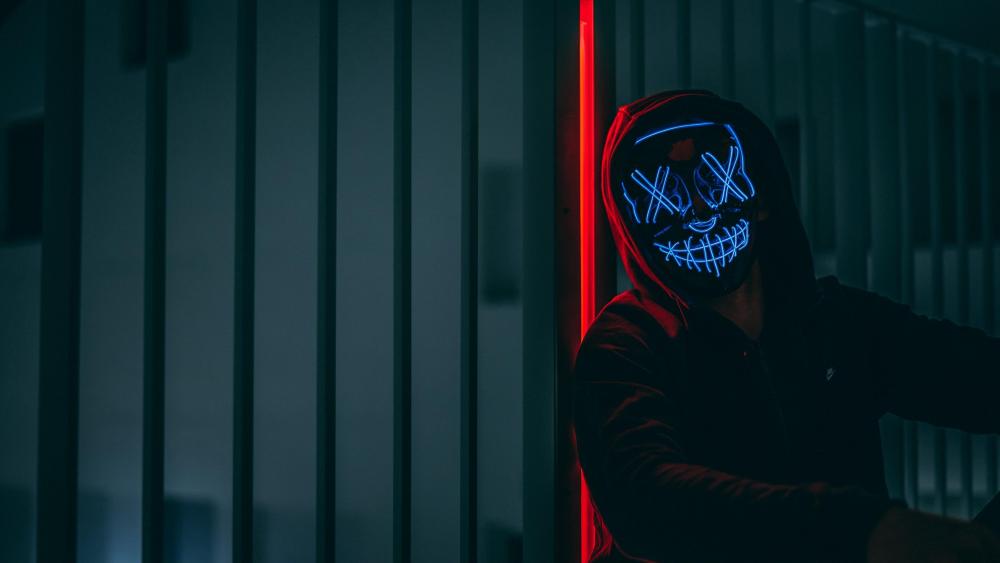 Neon masked guy wallpaper