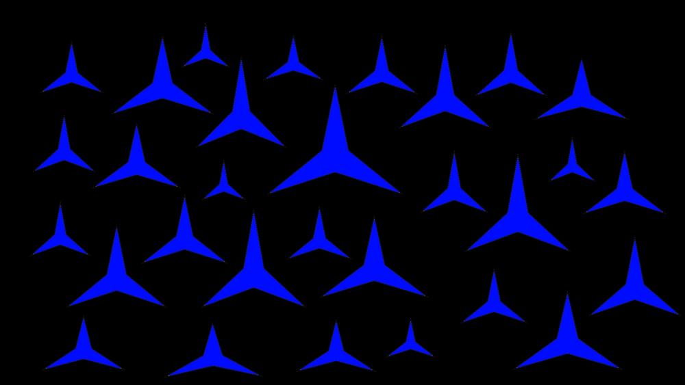 Three-Point Stars - BLUE wallpaper