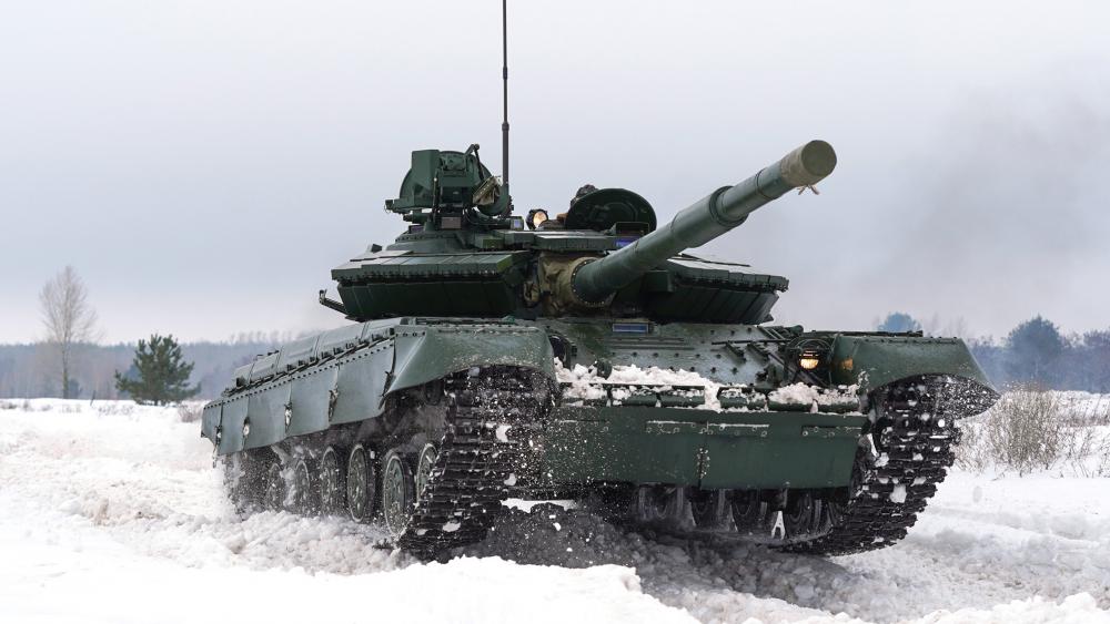 Military Power in Winter Landscape wallpaper