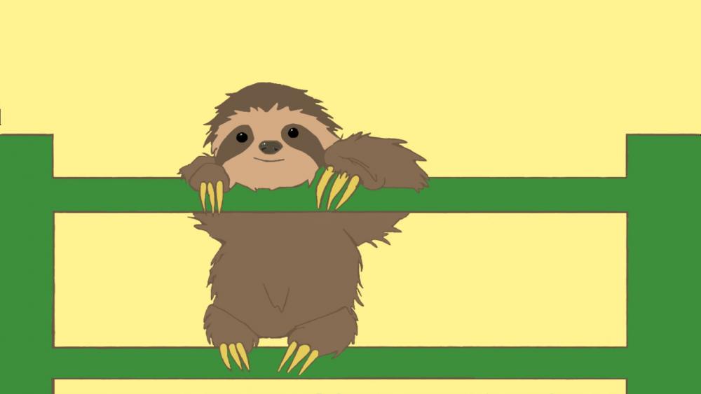 Cute Sloth Cub wallpaper