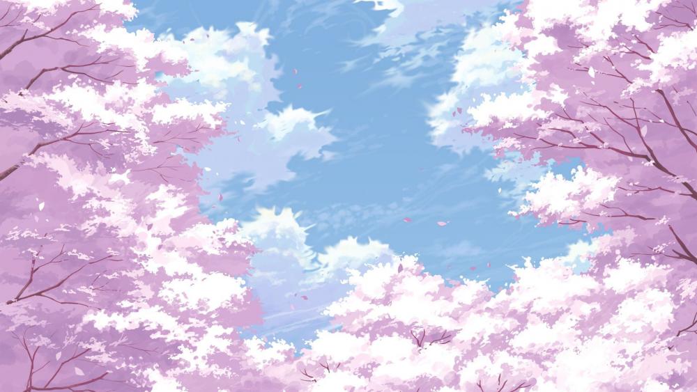 Anime cherry blossom wallpaper