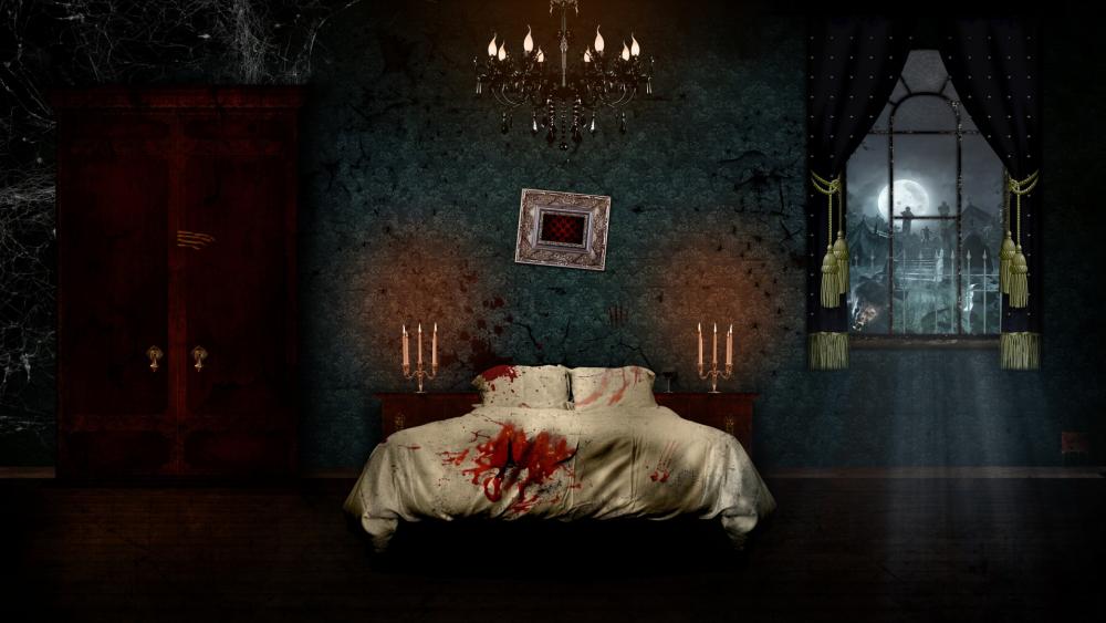 Horror room wallpaper