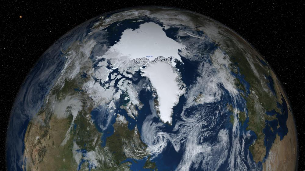 Earth's Northern Hemisphere wallpaper