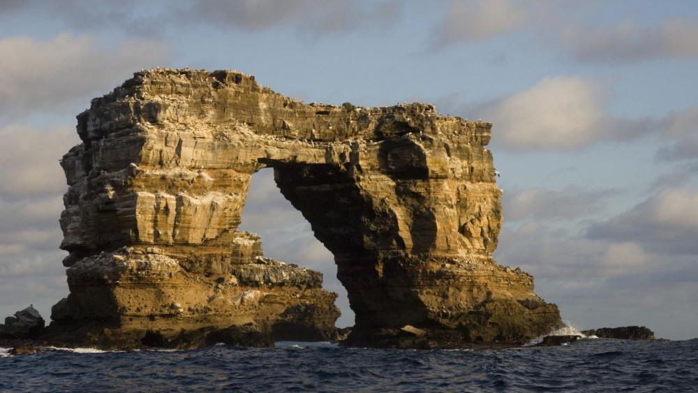 The famous Darwin's Arch in Galapagos Islnds in Ecuador wallpaper