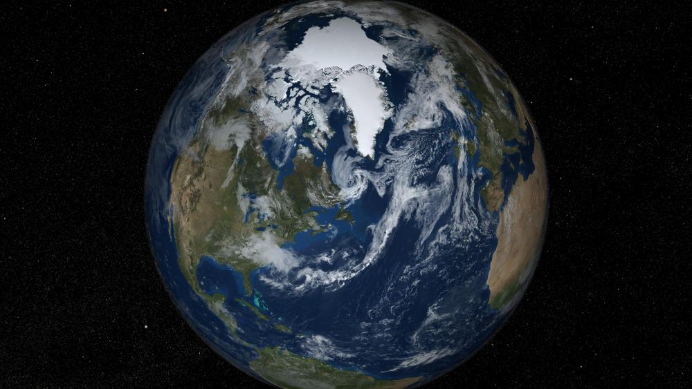 Earth's Northern Hemisphere wallpaper