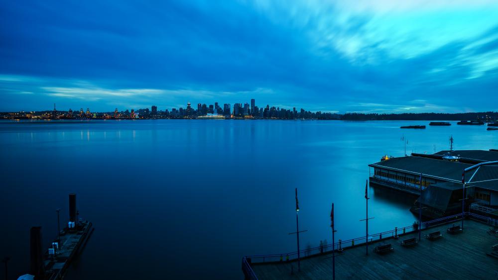 Vancouver at blue hour wallpaper