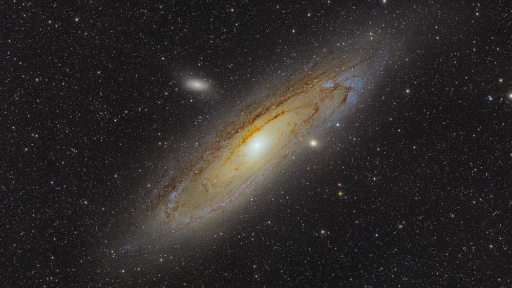 The Andromeda Galaxy & its Satellite Galaxy Messier 110 wallpaper