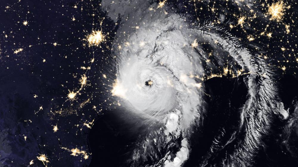 Hurricane Laura & the Night Lights of the Gulf Coast wallpaper