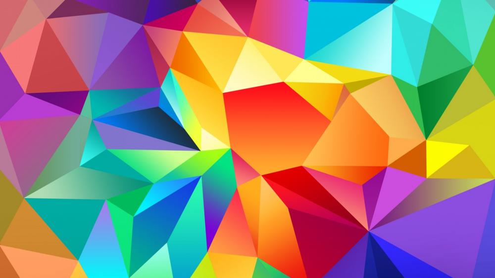 Colorful low-poly triangles wallpaper