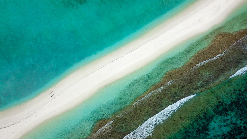 Turquoise Tranquility from Above wallpaper