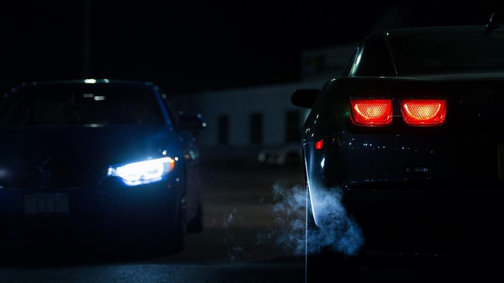 Car Lights at Night wallpaper