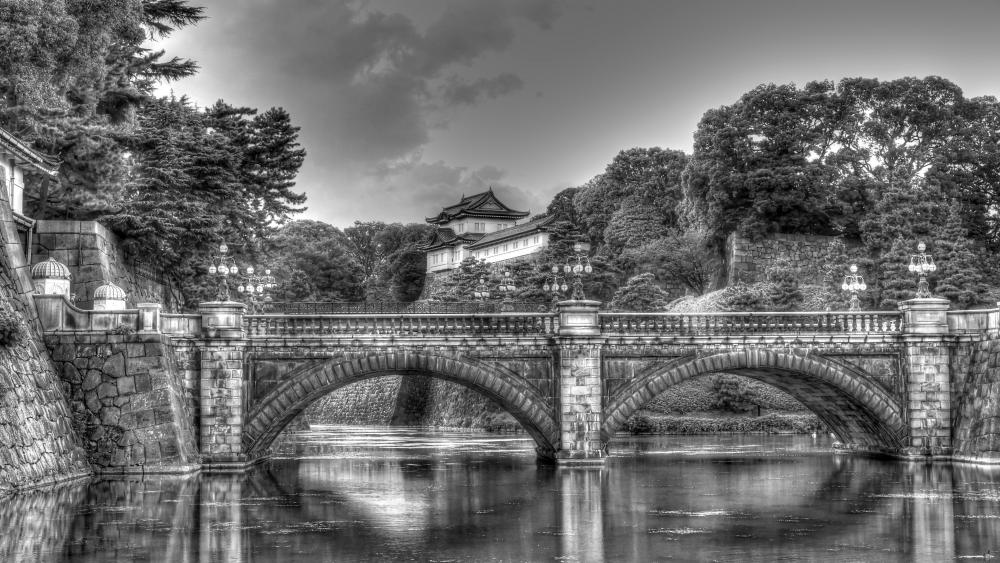 Imperial Palace and Nijubashi Bridge, Tokyo, Japan wallpaper