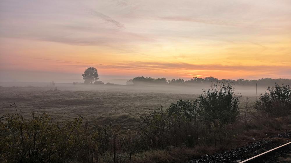 Autumn sunrise wallpaper