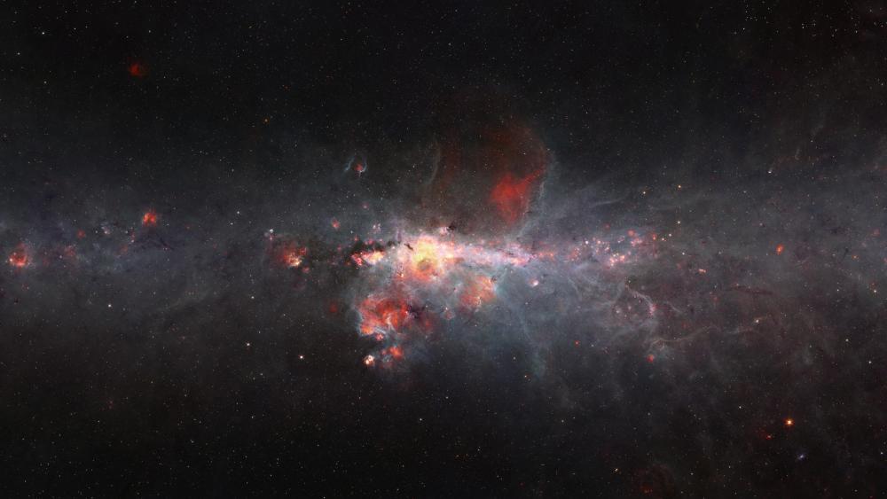 Spitzer Image of the Milky Way Galactic Center wallpaper