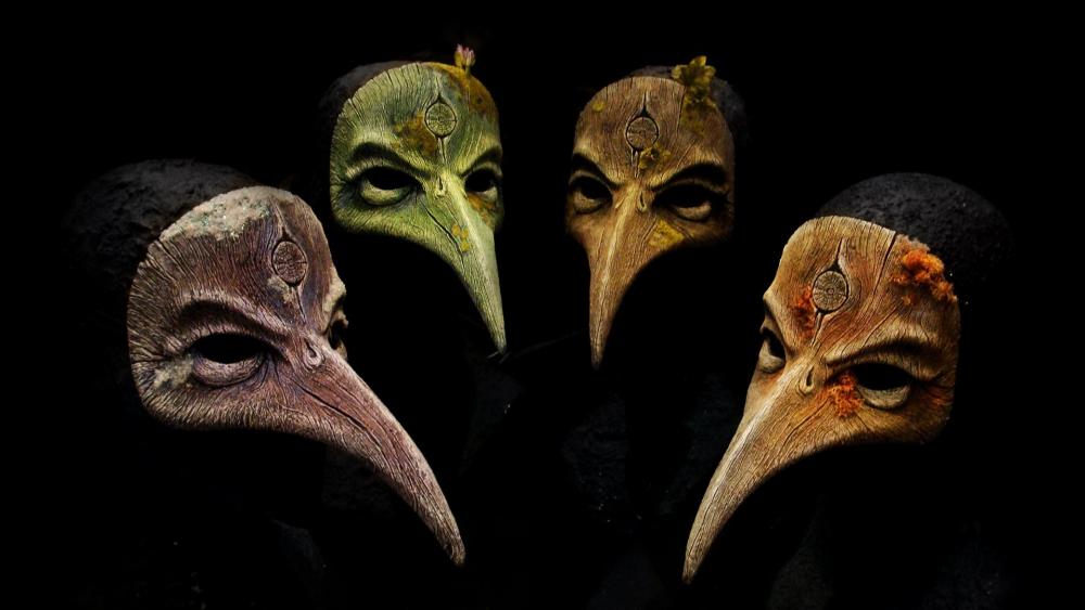 Bird masks wallpaper