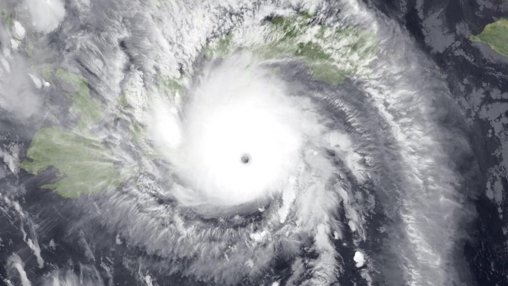 Super Typhoon Rolly (Typhoon Goni) over the Philippines wallpaper
