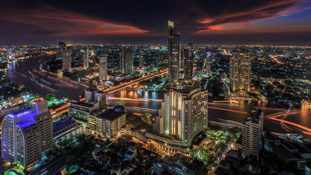 Bangkok by night wallpaper
