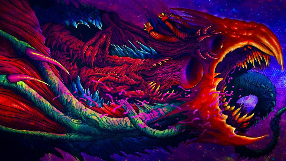 Psychedelic dragon wallpaper