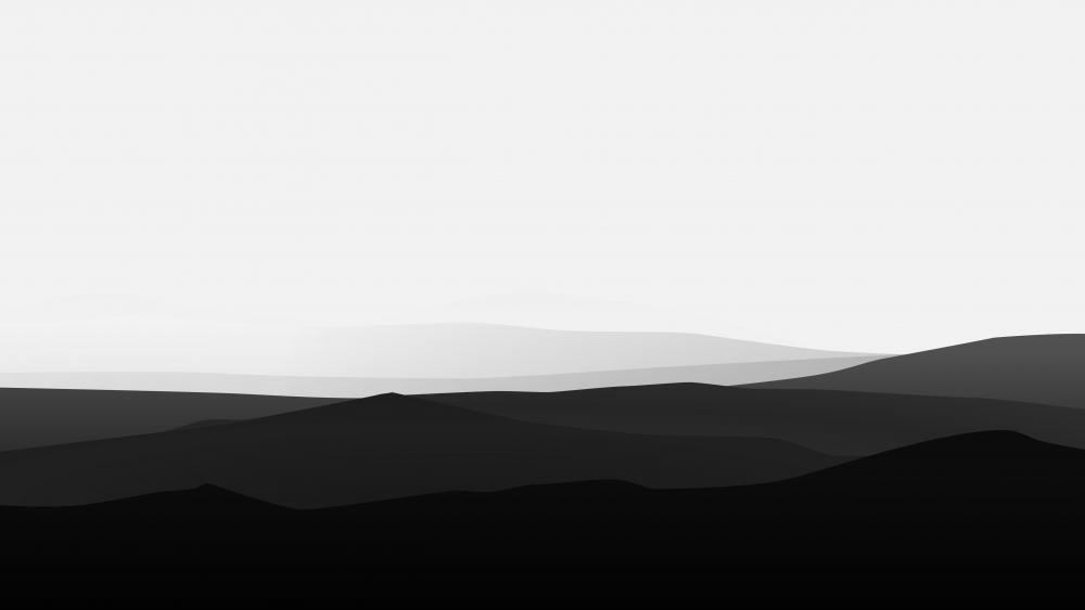 Monochrome minimal landscape wallpaper