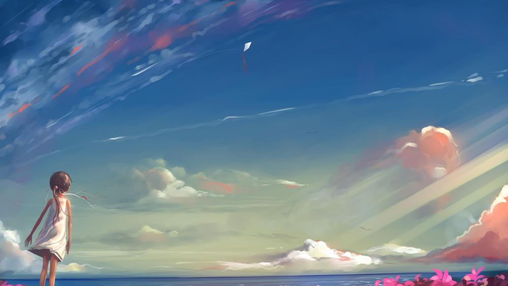 Serene Horizon Anime Dreamscape wallpaper