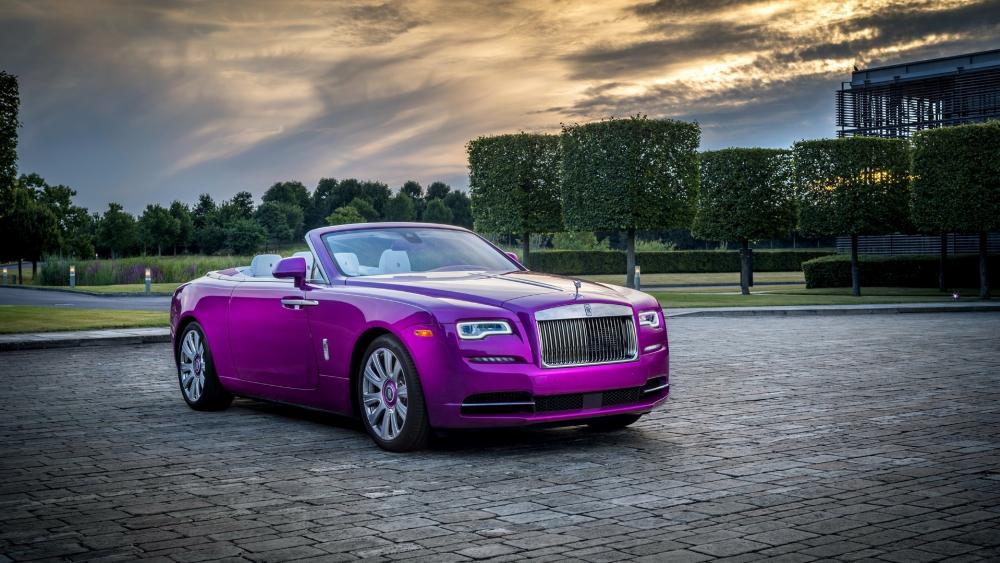 Purple Rolls-Royce Dawn wallpaper