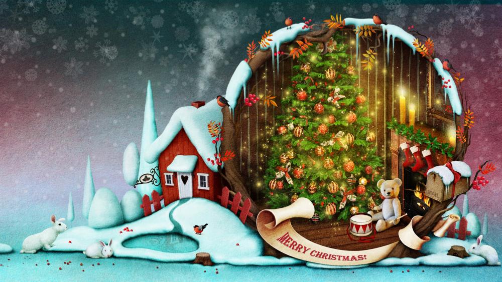 Enchanted Christmas Wonderland wallpaper