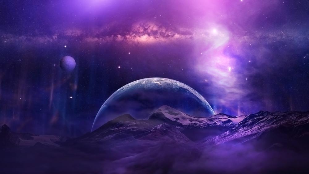 Purple universe wallpaper