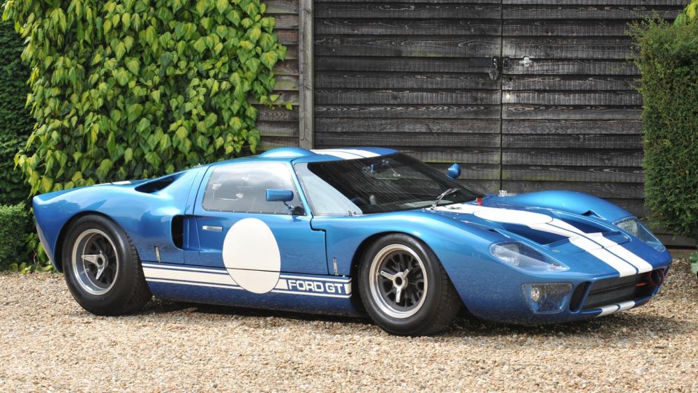 Classic Ford GT40 in Stunning Blue Finish wallpaper