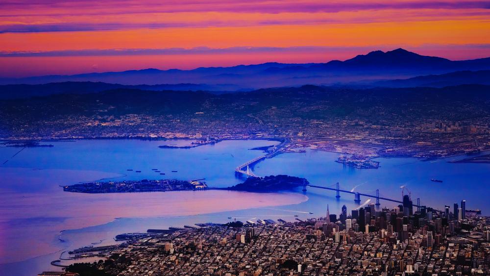 San Francisco aerial view wallpaper