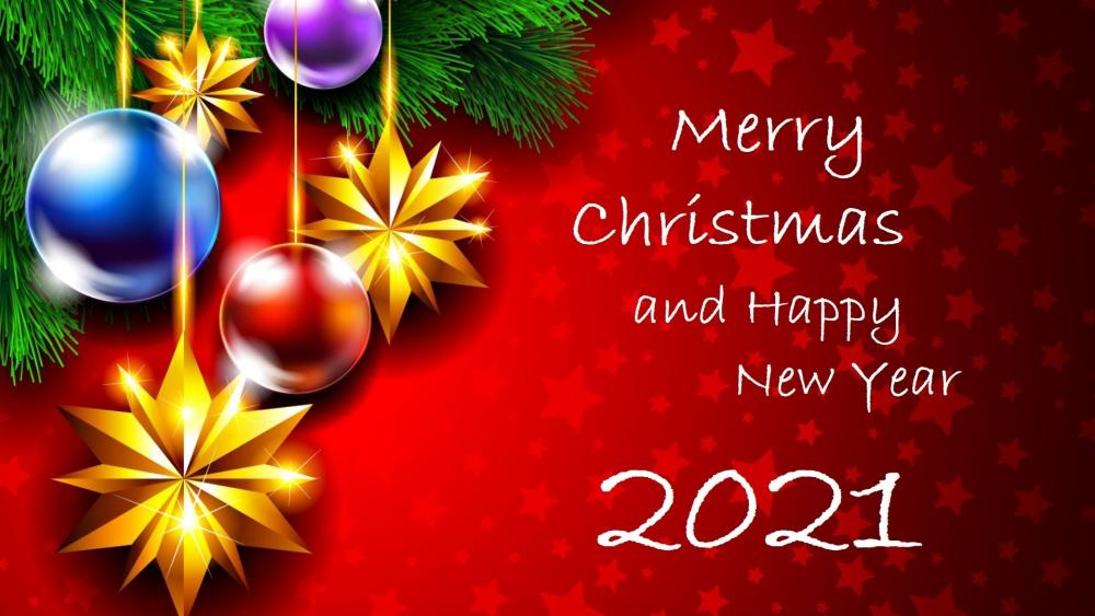 Merry Christmas and Happy New Year 2021 wallpaper